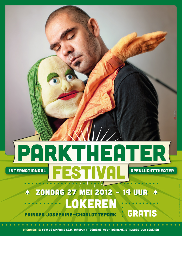 Parktheaterfestival 2012 affiche ontwerp groen