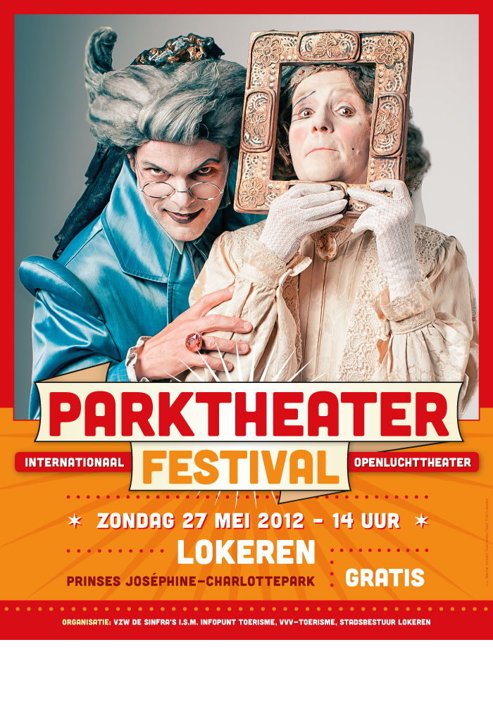 Parktheaterfestival 2012 affiche ontwerp rood