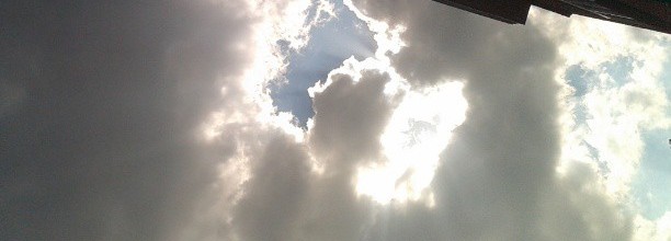 Clouds, windows, summer, late afternoon