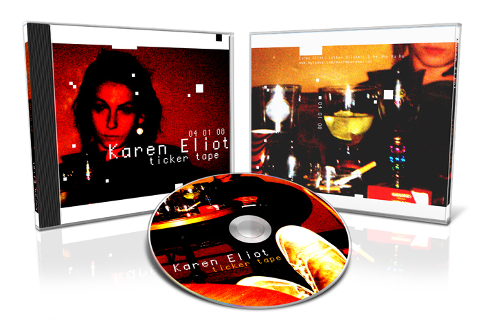 CD artwork - presentations - Karen Eliot - Ticker Tape - ©Bert Vanden Berghe 2008