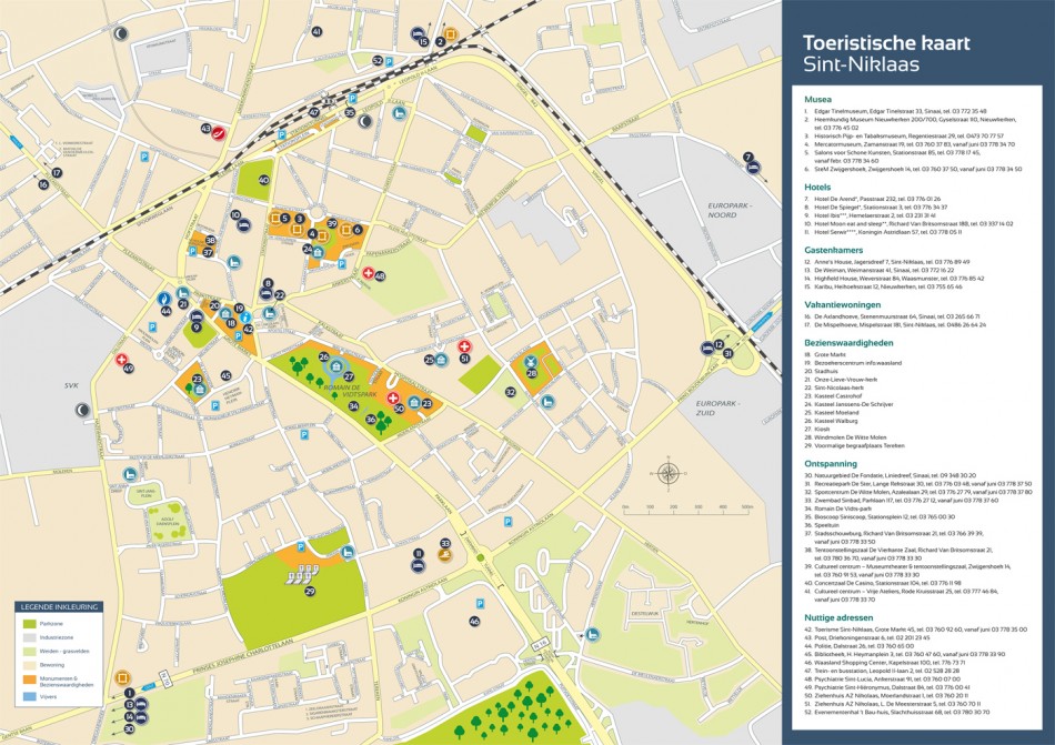 Bert Vanden Berghe Dtp Graphic Design Webdesign Grafisch Ontwerp Tourist Map Sint Niklaas