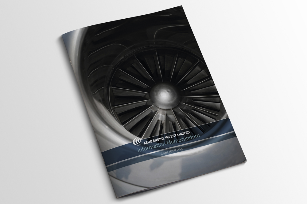 Aero Invest brochure design by Bert Vanden Berghe - cover