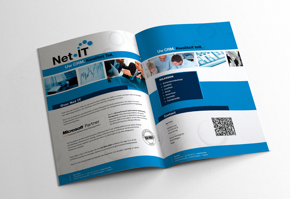 Net IT logo redesign + housestyle - folder design by Bert Vanden Berghe