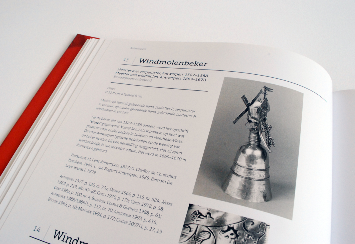 Boek Zilveren wind- en watermolenbekers spread 2 design by Bert Vanden Berghe for Graffito nv