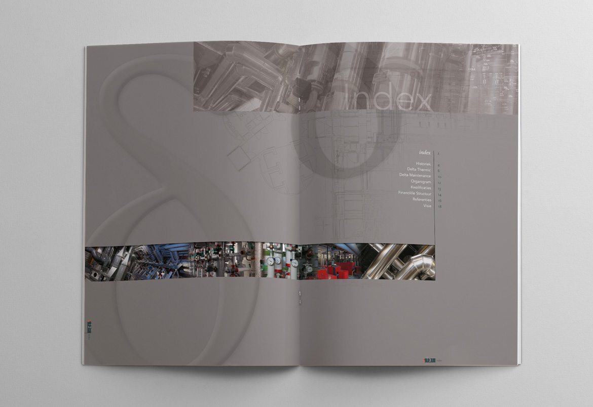 Delta Thermic + Delta Group brochure design by Bert Vanden Berghe for Graffito nv - spread 3